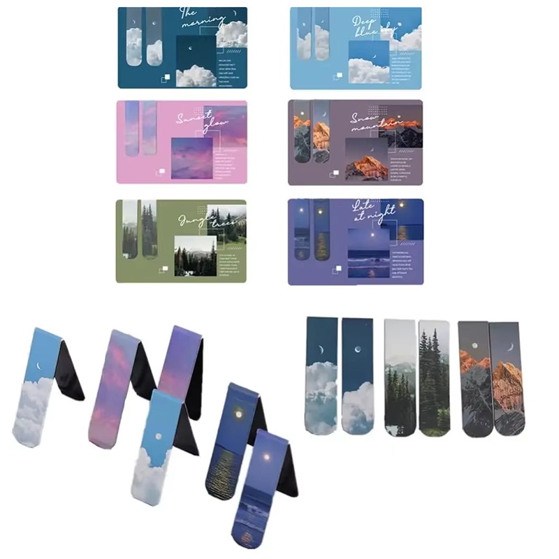 Bookmark Magnetic Clip - 2 шт. магнитных закладок с пейзажной