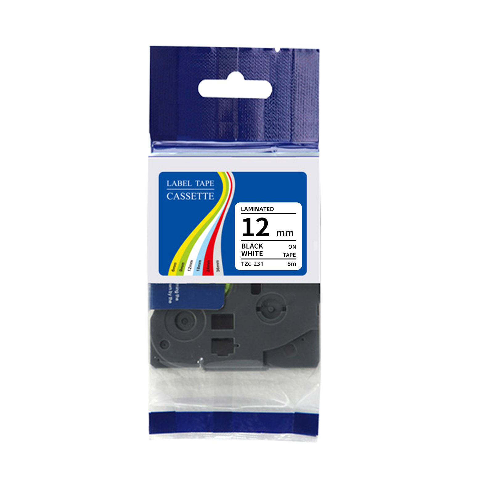 Label Printer Tape - Совместимая лента для этикеток TZe-231, черная