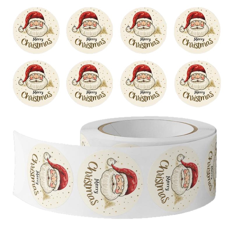 Sticker Label Roll - 500 шт./рулон. Рождественские наклейки с изображением